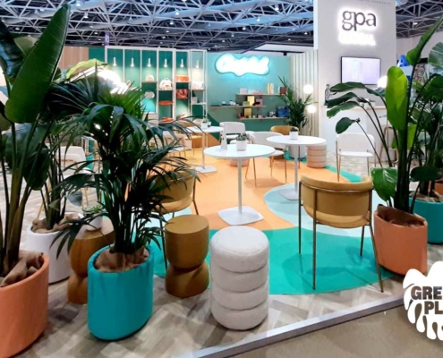 Green Plus au Luxe Pack 2024 à Monaco, location de plantes, décoration d'événements, de desks et de stands.